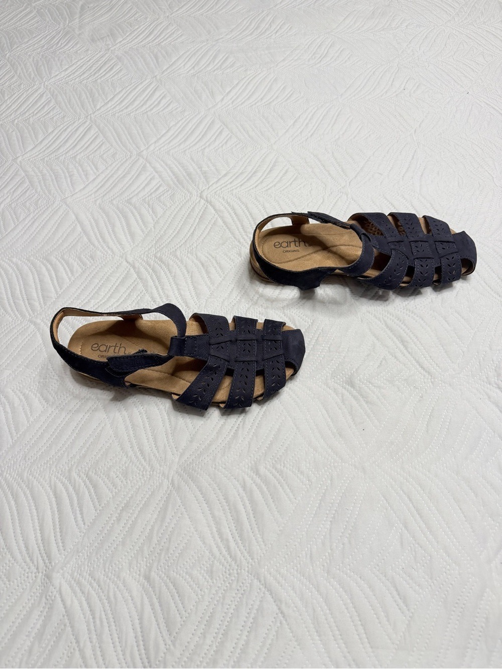 Earth Origins Berdy Women’s Blue Suede Sandals. Size 8.5 - Picture 4 of 8